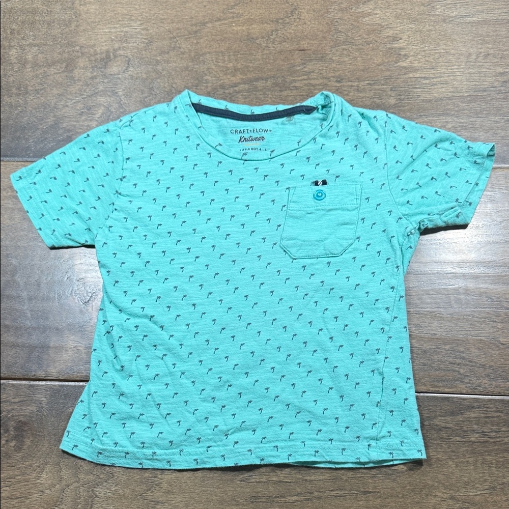 Craft + Flow  Teal boys Short Sleeve Tee